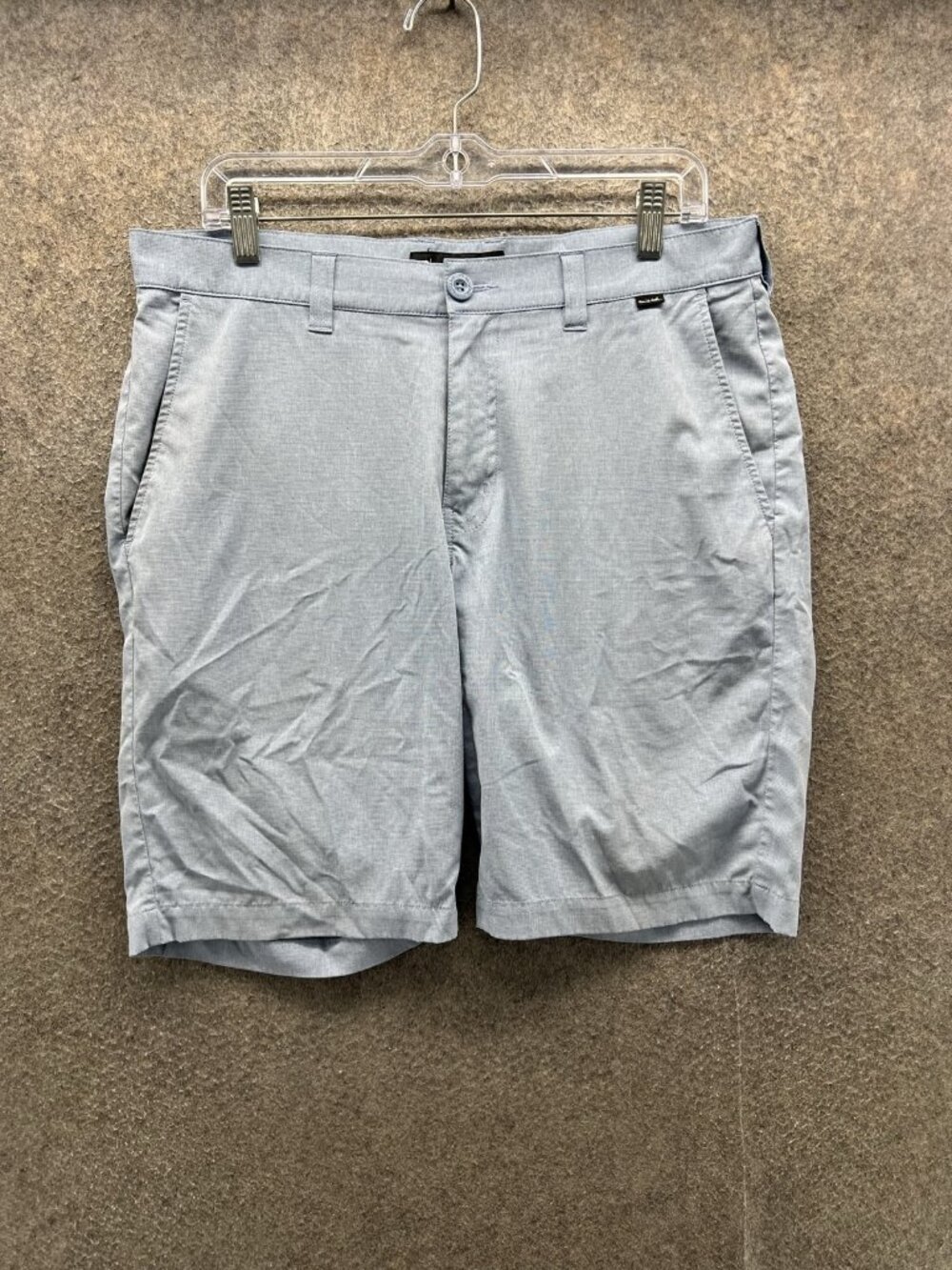Travis Mathew Shorts Mens 33 Blue Chino Flat Front Stretch Casual Summer